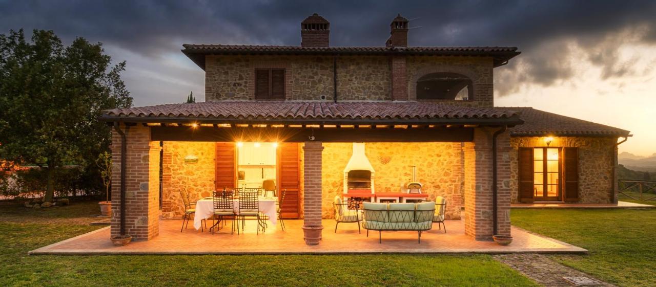 Casa Ora D'Oro - Panoramic Views / Pool / Private Garden Villa Trequanda Exterior photo